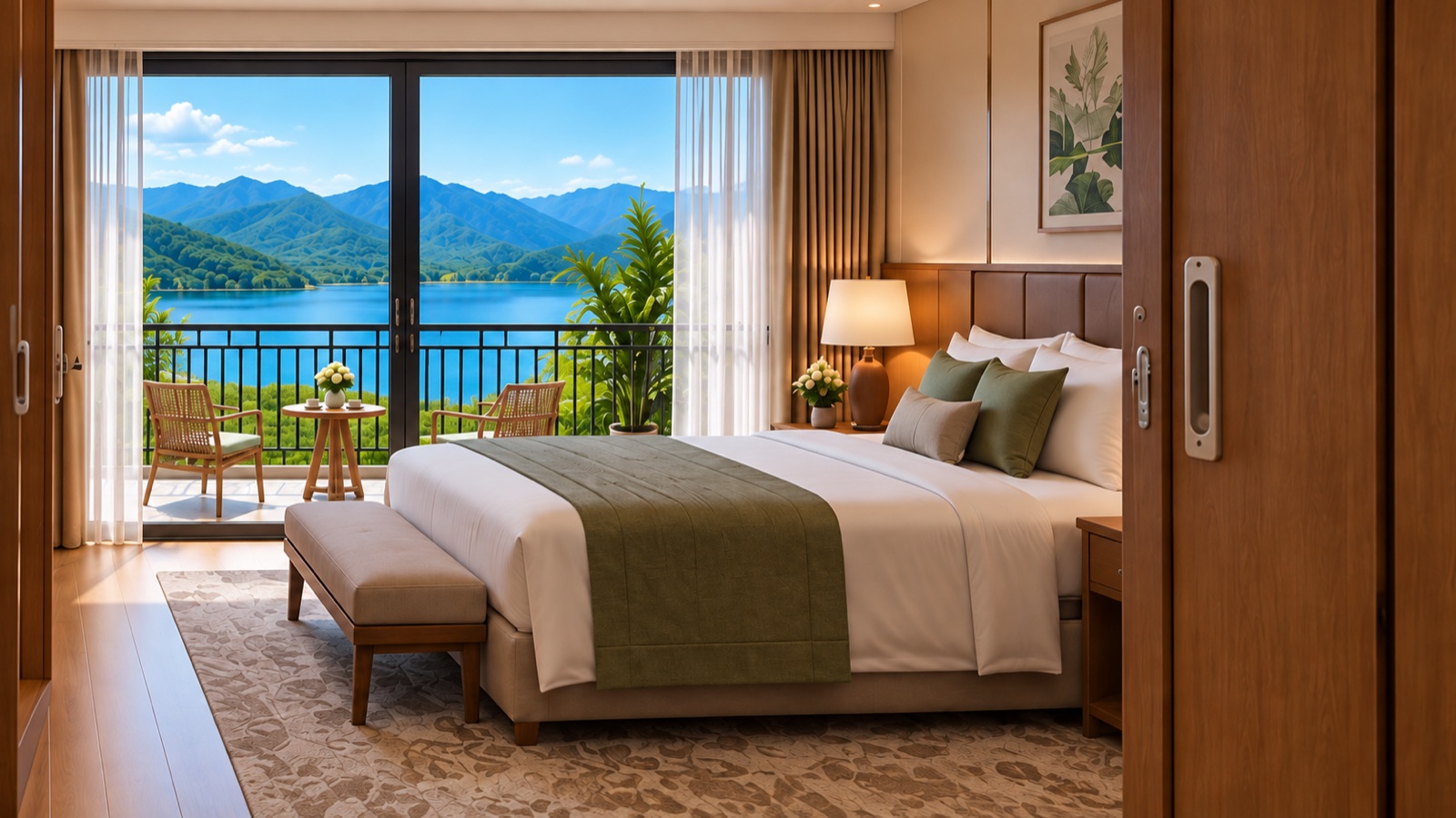 Phối cảnh phòng ngủ căn VIP Luxury tại Horizon Hoà Bình